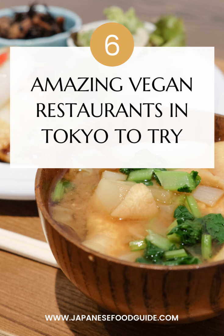 Pinterest Pin for this post - 6 Vegan Restaurants in Tokyo to Try.